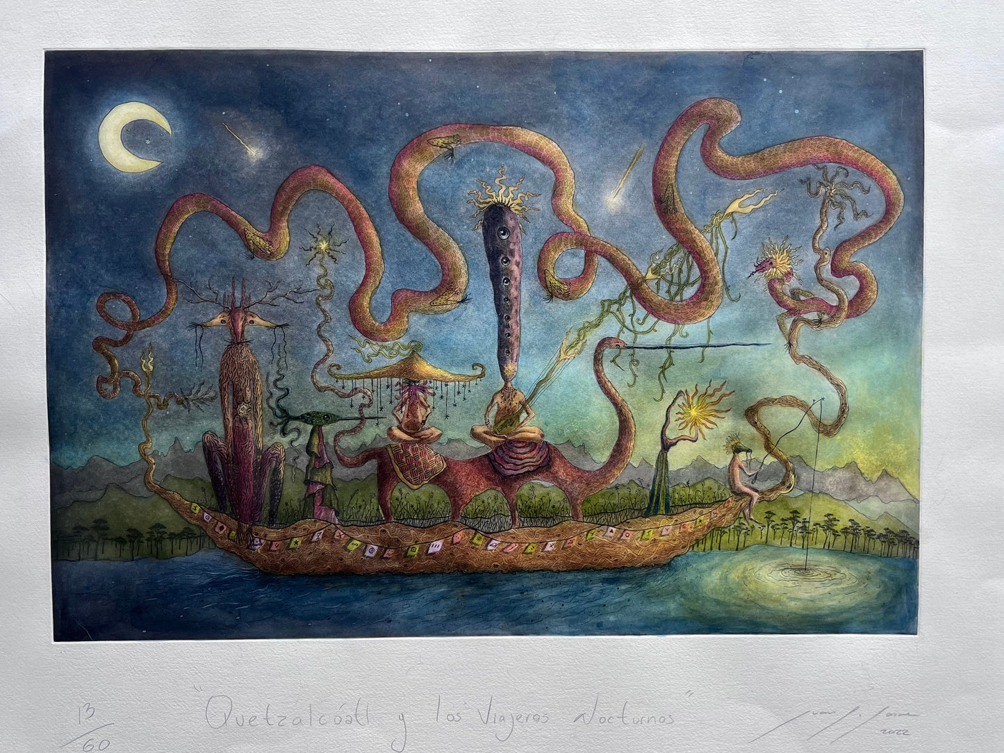 Quetzalcoatl y los viajeros nocturnos // ACUARELA